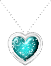 Gif animé bijoux coeur bleu